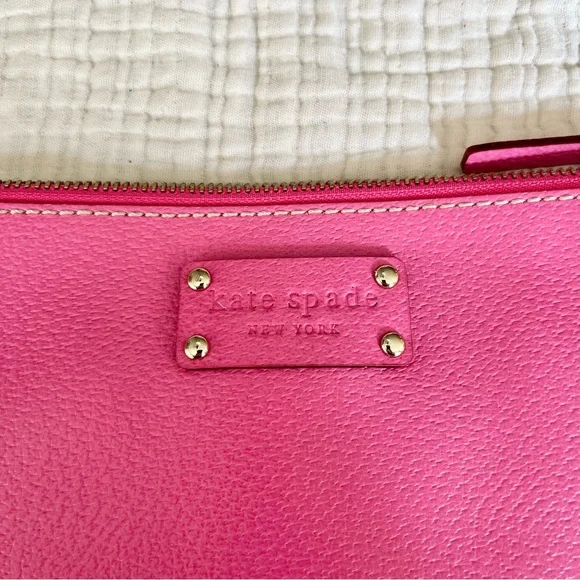 Kate Spade | Pink Leather Shoulder Zip Purse Handbag - Picture 5 of 9